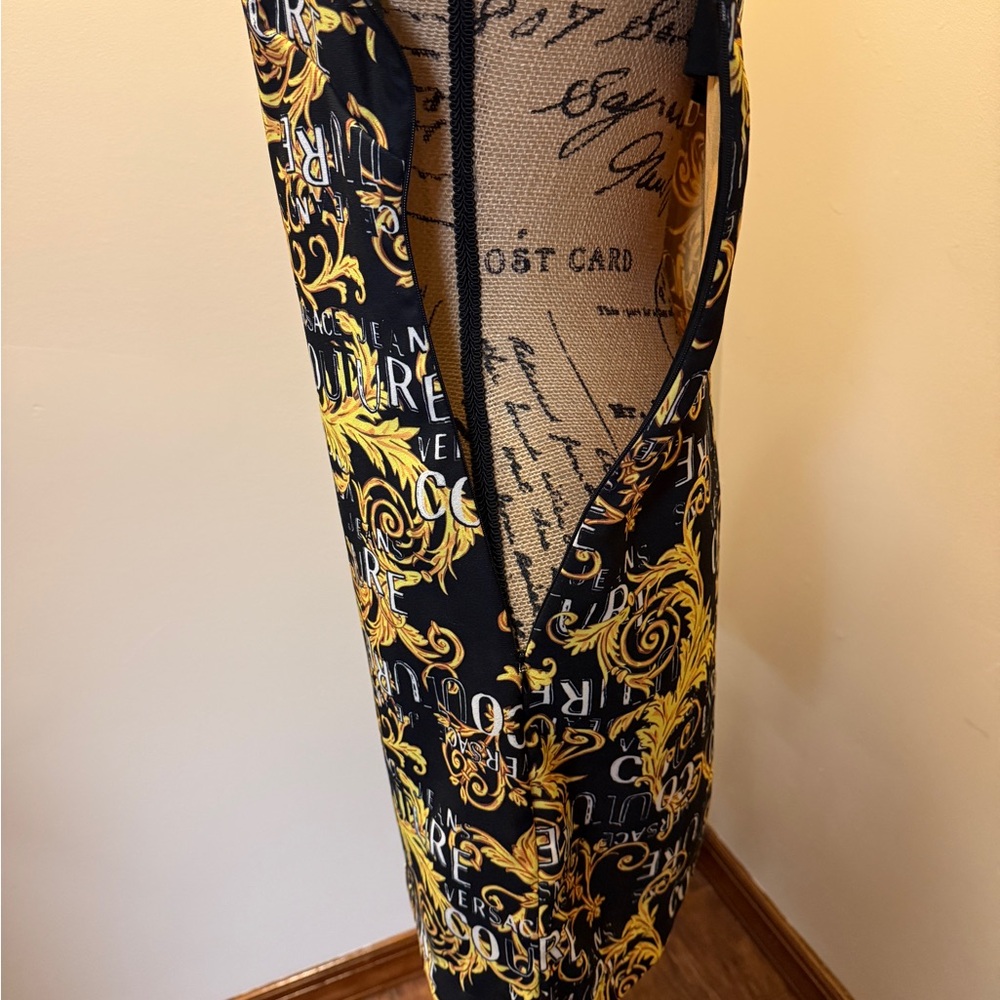 Versace Black and Gold Baroque Dress - Picture 10 of 10